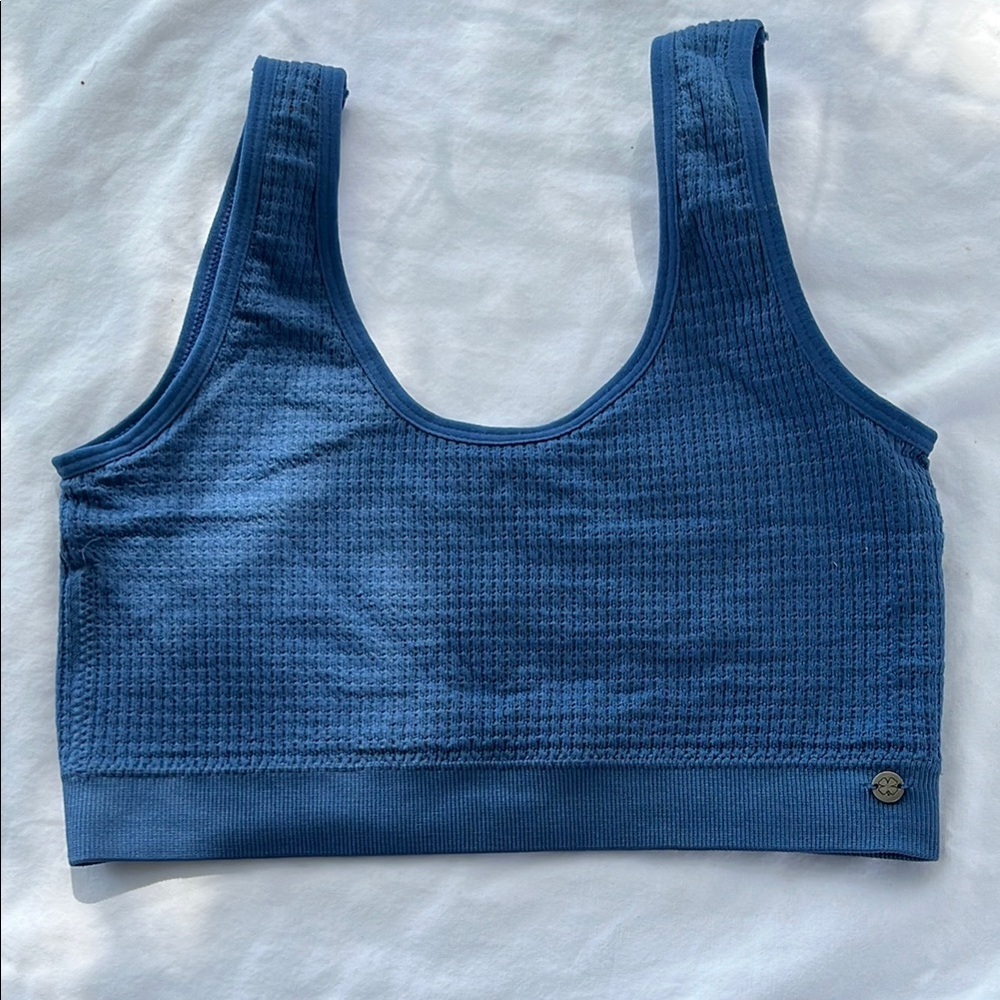LUCKY BRAND Blue Textured Women's Crop Top SIZE M - Picture 5 of 5